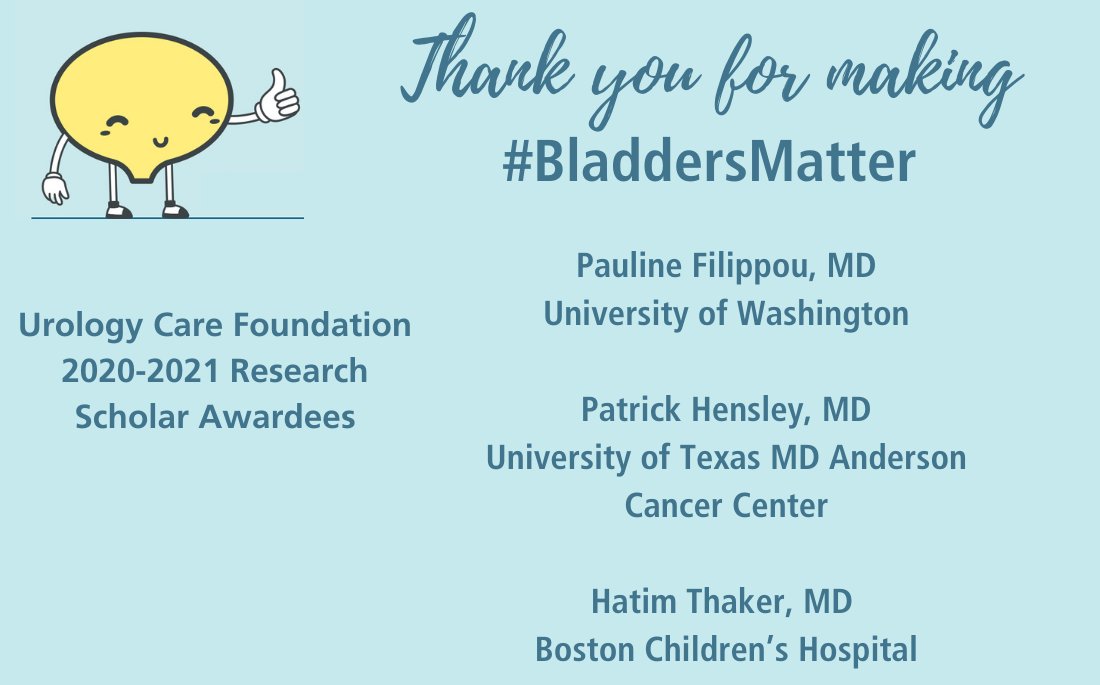 Thank you for researching bladder health and making #BladdersMatter!