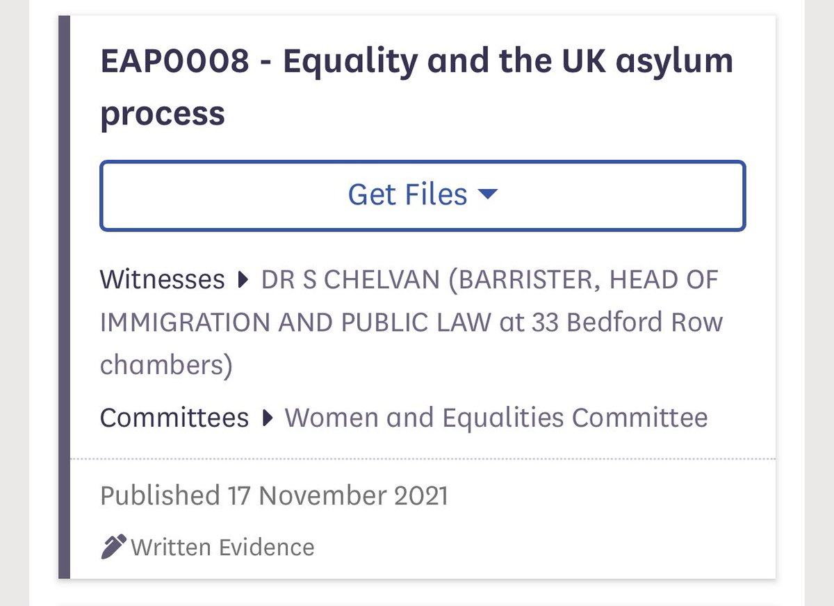 S_Chelvan's tweet image. Thank you @Commonswomequ for publishing my written evidence on #Equality and the #AsylumSystem - Glad to see how Parliament is engaging with the protection-gaps for   #LGBTQIA #Refugees 🏳️‍⚧️🏳️‍🌈 @33BedfordRow committees.parliament.uk/writtenevidenc…