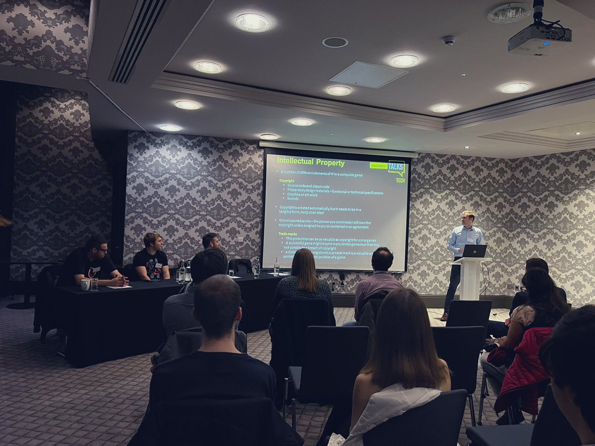 Feels like a long time since I was last at an #IRL event! Great to see a lot of our <a href="/AbertayUni/">Abertay University</a> games startups and students attending the <a href="/BlackaddersLLP/">Blackadders LLP</a> and <a href="/HendersonLoggie/">Henderson Loggie</a> event with <a href="/CorpLawyerRich/">Richard Wilson</a> this evening! #BlackaddersTalksTech