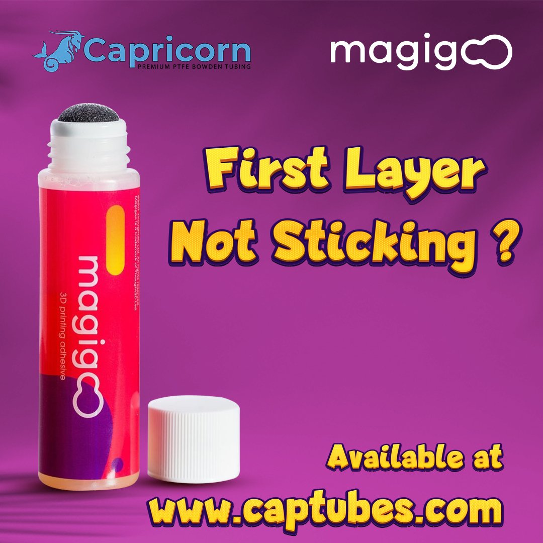 captubes's tweet photo. This awesome stuff has a formula that becomes sticky as it heats up and
liquifies as it cools down. Which is sure to fix the “first layer not sticking problem”, without making a mess!

#3d #magigoo #3dprintworld https://t.co/aWmGrZ1Y0L