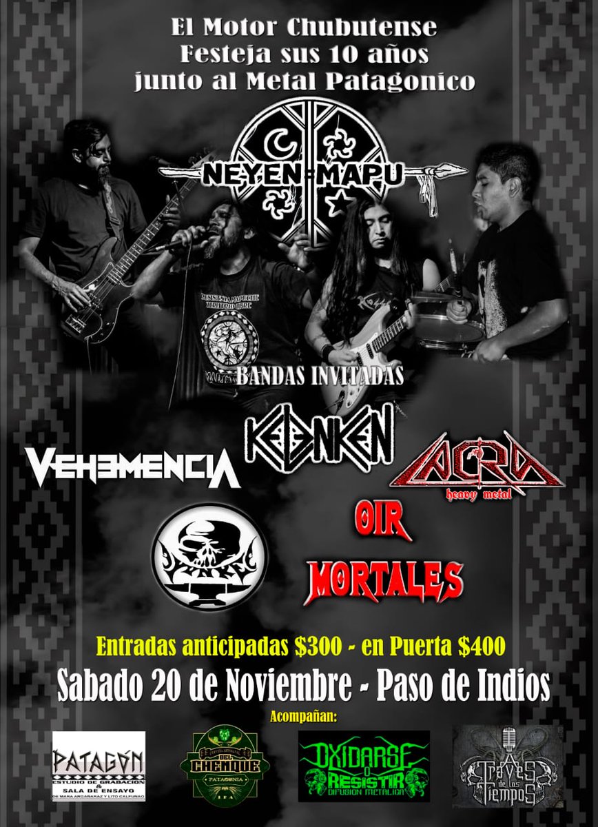 paso_104's tweet photo. MÚSICA |
PASO DE INDIOS 
#10AÑOS 
#NeyenMapu 👨‍🎤

La Banda "  NEYEN MAPU" Festeja sus 10 años y invita el día sábado a las 21:00 hs  a participar del Encuentro en el Gimnasio Municipal. https://t.co/97mLLr3K7S
