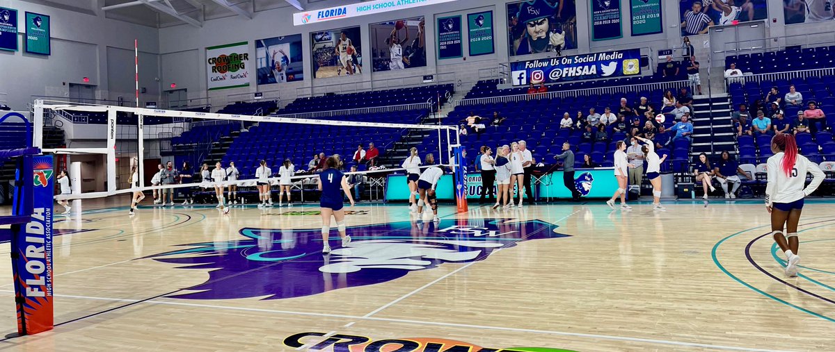 maffsports's tweet image. Here at Suncoast Credit Union Arena in Fort Myers for the #FHSAA Class 1A state volleyball championship match between #Sneads and #Taylor @TMHSWildcats @dbnewsjournal