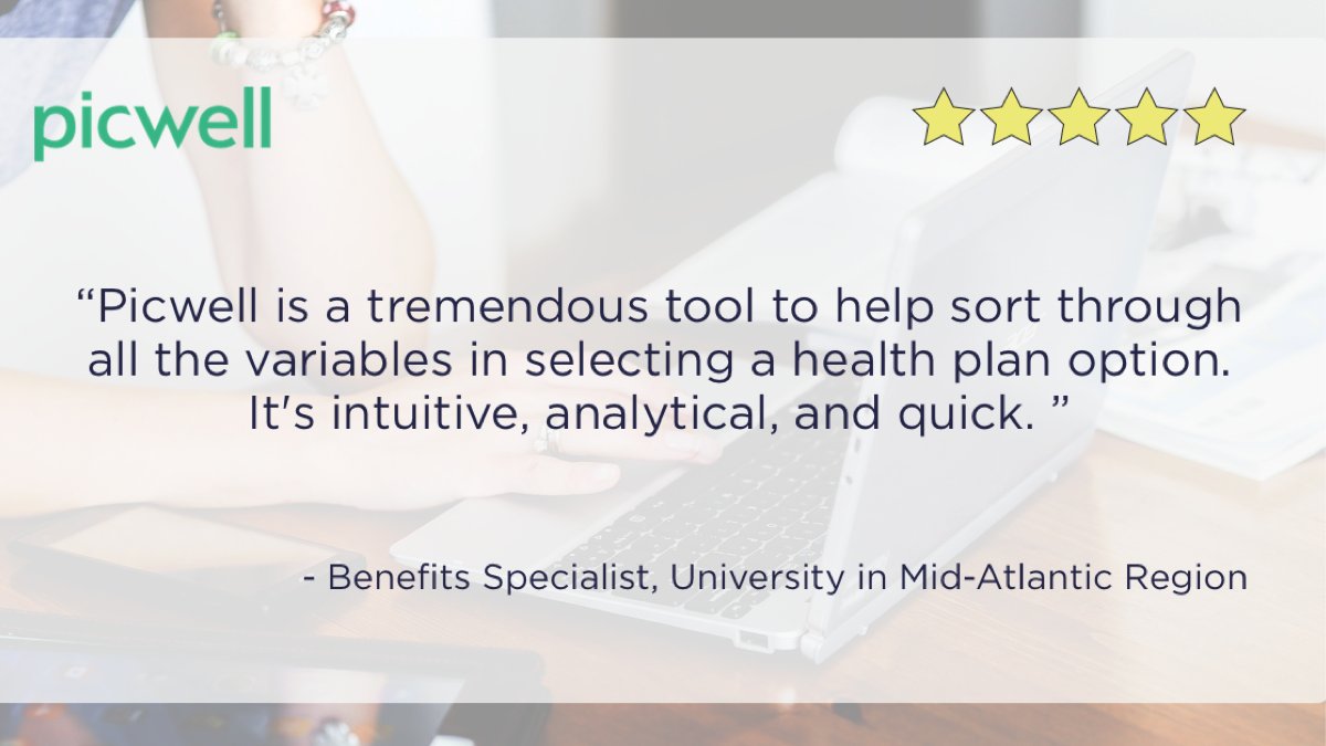 picwell's tweet photo. Your employees will love Picwell for its simplicity and clear guidance. You'll love it for its ability to help you cut costs and provide benefits utilization insights. Check out more testimonials and schedule a demo today: https://t.co/5J9oieCEF2

#healthcarebenefits #insurance https://t.co/b62II8wqaf