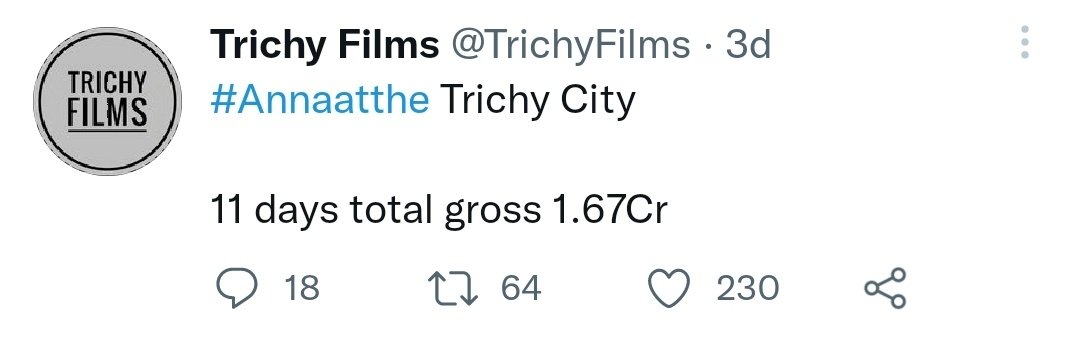 swatson2022's tweet photo. டேய் நீயும் பிராடு கும்பல்னு நினைக்கவே இல்லடா.
#Annaatthe 11 நாள் 1.67
#DoctorBB 23 நாள் 1.85
எப்படி #Annaatthe படம் கம்மினு சொல்ற? ஒரு நியாய புந்த வேணாமாடா @TrichyFilms https://t.co/DZaBqBDe2B
