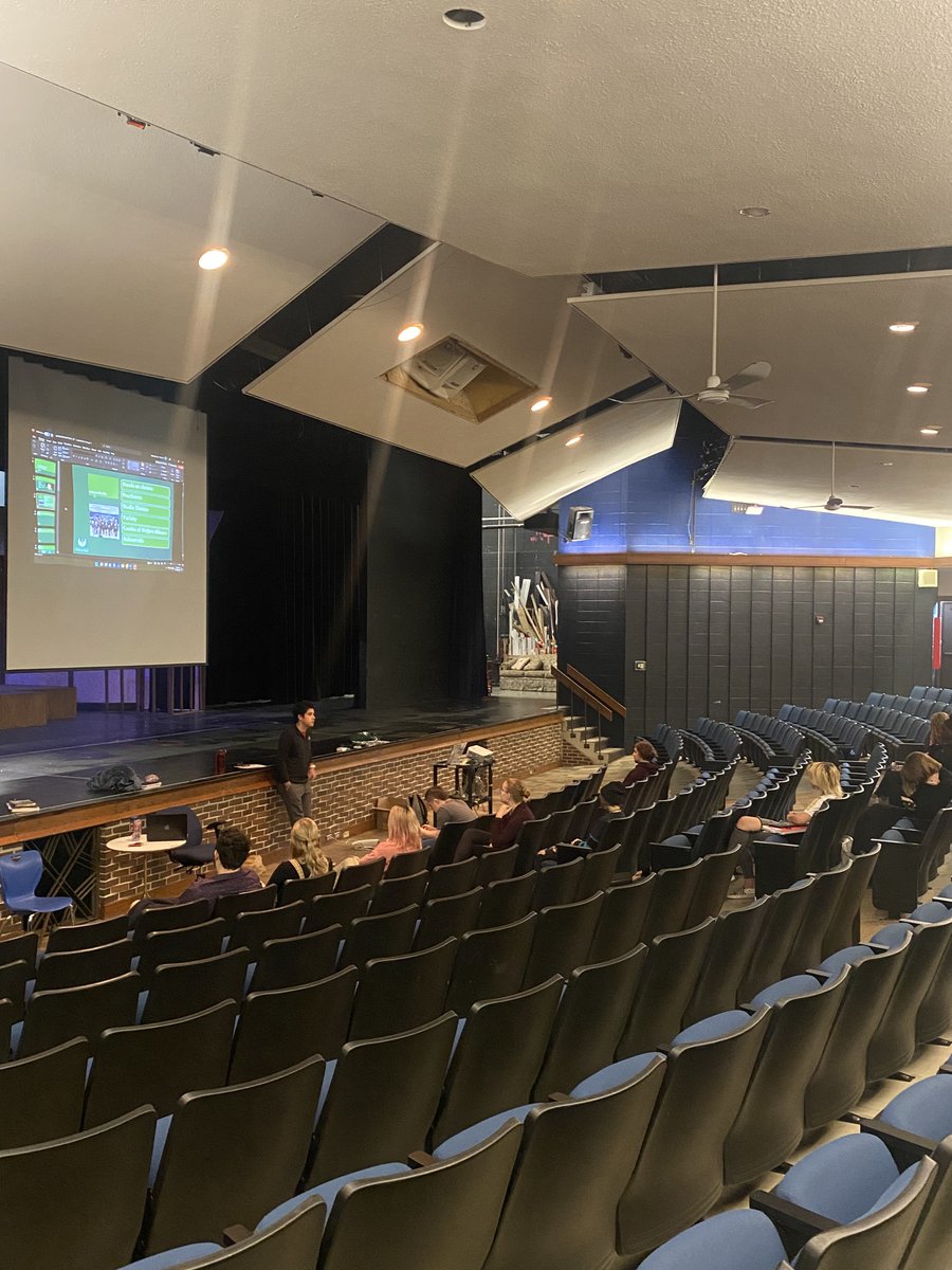 North grad CJ O'Donnell talking to Drama and Stagecraft classes about pursuing theatre at the collegiate level and possible career opportunities and what UW Green Bay has to offer! #theatreeducation
