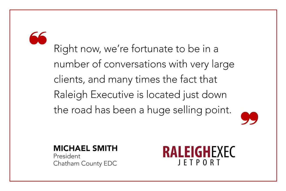 RaleighExec's tweet photo. "Right now, we're fortunate to be in a number of conversations with very large clients, and many times the fact that Raleigh Executive is located just down the road has been a huge selling point."
#WhyRaleighExec #RaleighExec #TriangleDelivers #KTTA https://t.co/s1BqwD2d3C