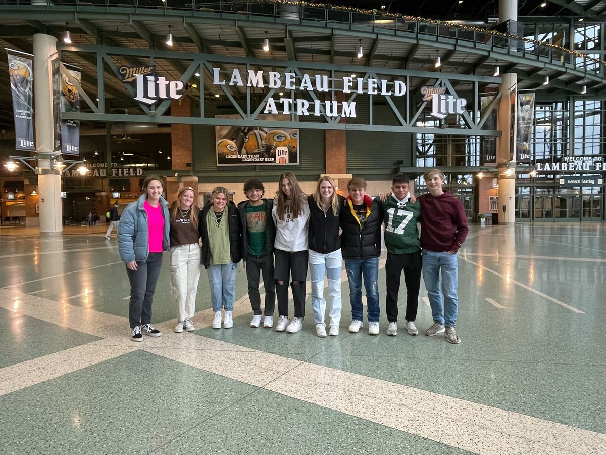 CarthageTech's tweet image. FBLA students made a stop at Lambeau Field on their way to National Fall Leadership Conference. #choosecte #fblanflc