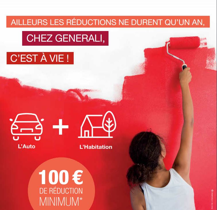 Chez #GENERALI , bénéficiez de 100€ de #réduction , sans diminuer vos garanties, pour toute nouvelle souscription couplée des contrats Pack Duo : L'auto Generali + L'habitation Generali.
𝗥𝗲𝗻𝗱𝗲𝘇-𝘃𝗼𝘂𝘀 𝗱𝗮𝗻𝘀 𝗻𝗼𝘁𝗿𝗲 𝗮𝗴𝗲𝗻𝗰𝗲 𝗮̀ 𝗧𝗛𝗜𝗘𝗥𝗦 !