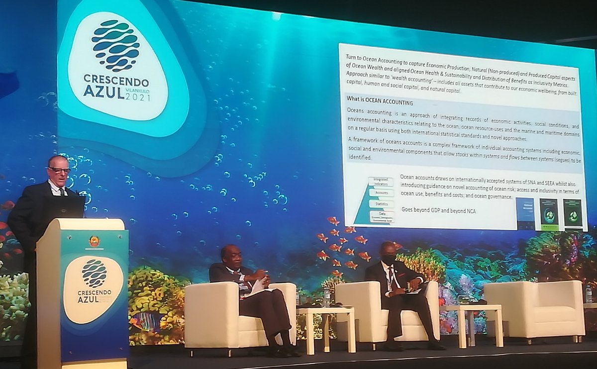 TaiGoLou's tweet photo. Happy to hear Prof. Ken Findlay talking about #OceanAccounts and the @OceanAccounts at the #GrowingBlue2021 #crescendoazul conference in Vilankulo, Mozambique https://t.co/dlWrcJpaqj