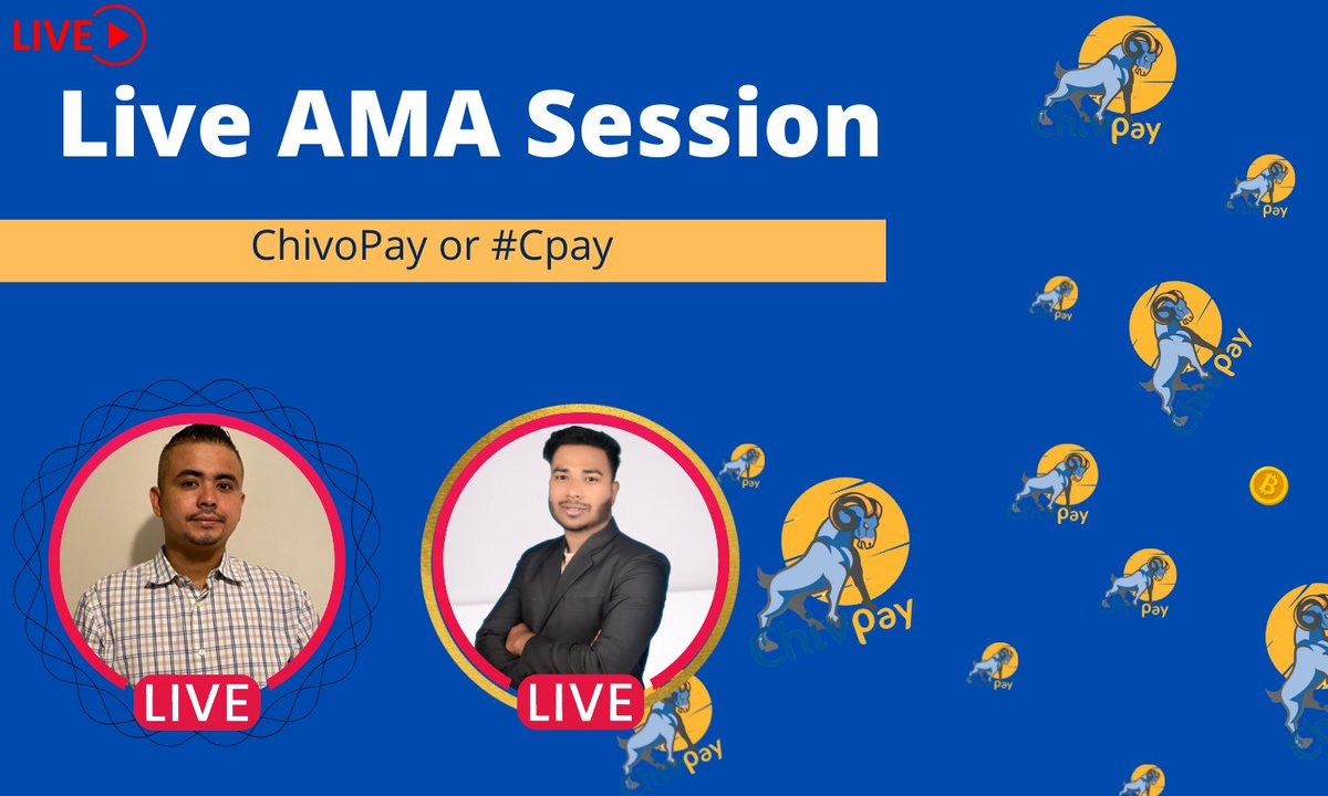 Hello ChivoPay Fans.

We are ready to Live chat with you. Are you ready?

⏰Time: 20 Minute Later

Live Chat: t.me/ChivoPay?voice…