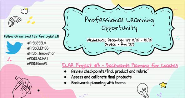 kristen_gibson1's tweet photo. SAVE THE DATE #PISDElemPL
โฌBackwards Planning 3NW project: Letters from the American Indians
โฌWednesday, 12/1
โฌ8:30am - 10:30am
@PISDELEMSS @pisdesela @PISD_Innovation @PISDCI https://t.co/xSEw8FpgGF