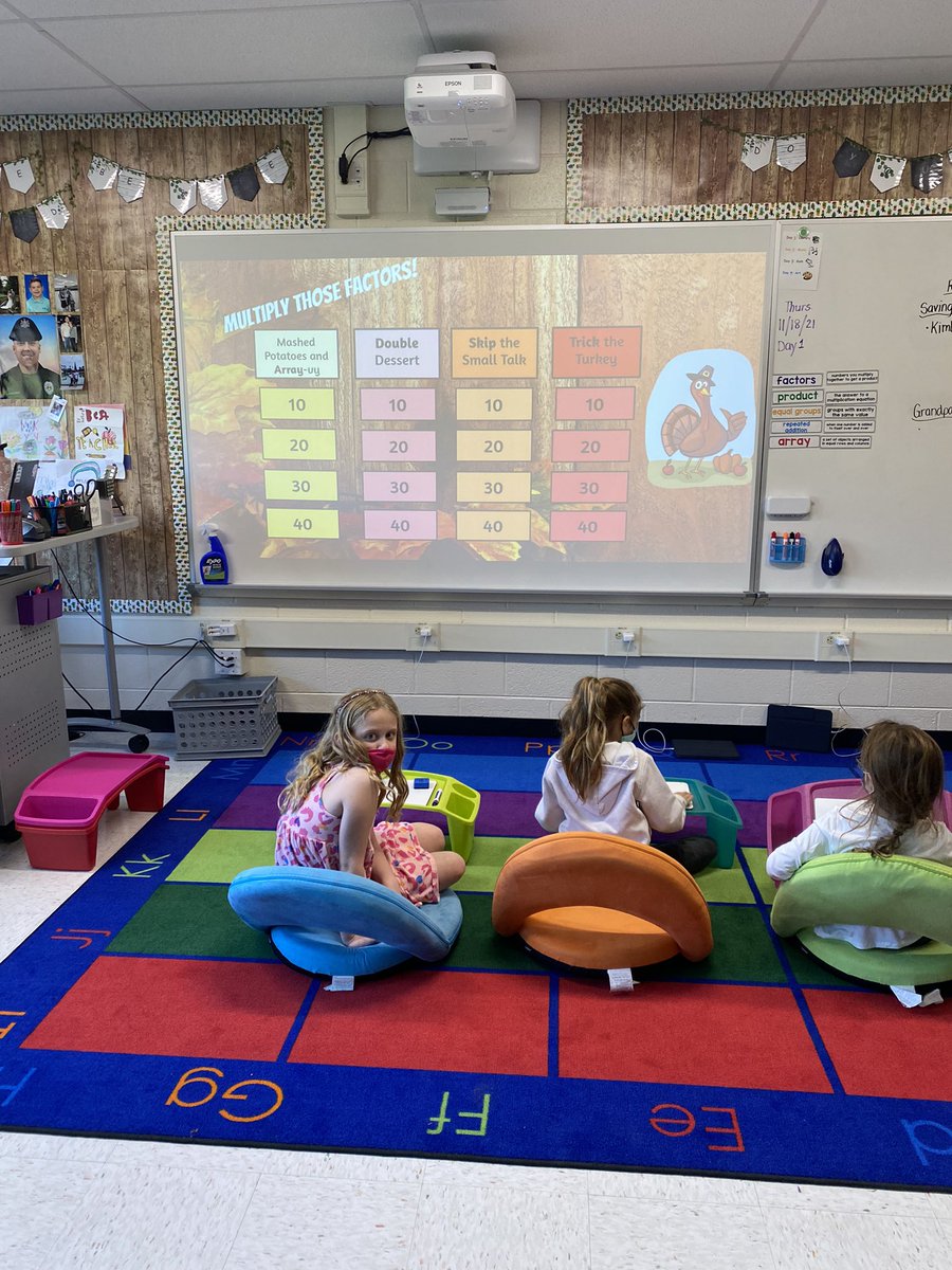 LNiedelman3's tweet photo. We had a busy morning today reviewing multiplication strategies with Jeopardy, and Zooming with @gregtangmath to expand our math knowledge! https://t.co/URH9IPUZPD