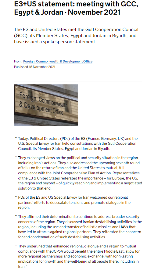 AliVaez's tweet photo. I spent most of last year working on regional diplomacy at the UN, and even having a sense of quiet efforts at de-escalating tensions between Iran and Gulf countries, these two statements issued in the last 24 hours are striking for several reasons. [thread] https://t.co/X0phKRvPol