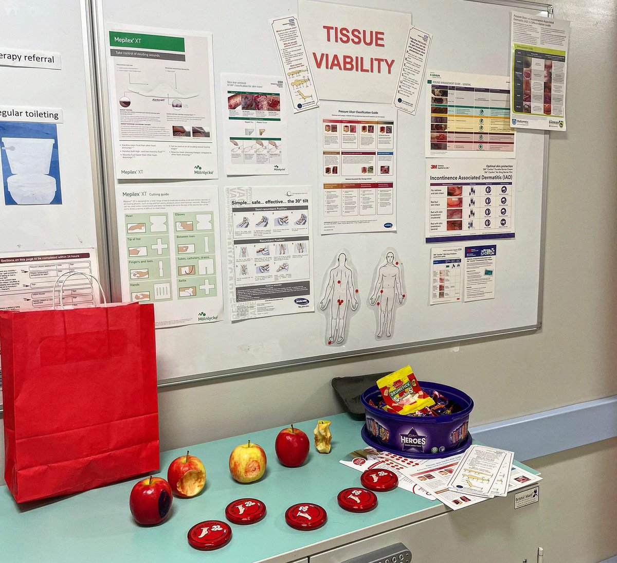 HaemoncW's tweet photo. ❌ Stop The Pressure Day on Waddington Unit ❌ The team played guess the category of the pressure ulcer and pin the pressure ulcer on the at risk area! @kathryn_ristic @UlhTeam @Florence123 @ClinicalCss @Team7A_ULHT #stopthepressure #STP21 https://t.co/XhNHKBAyg0