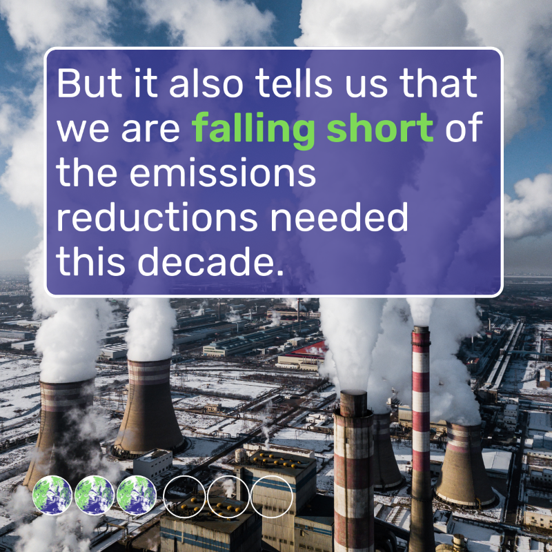 COP26's tweet photo. At #COP26, countries accelerated progress towards closing the emissions gap, and agreed to come back to do more for our planet in 2022.

Why is this significant?

Swipe to learn more 🔽