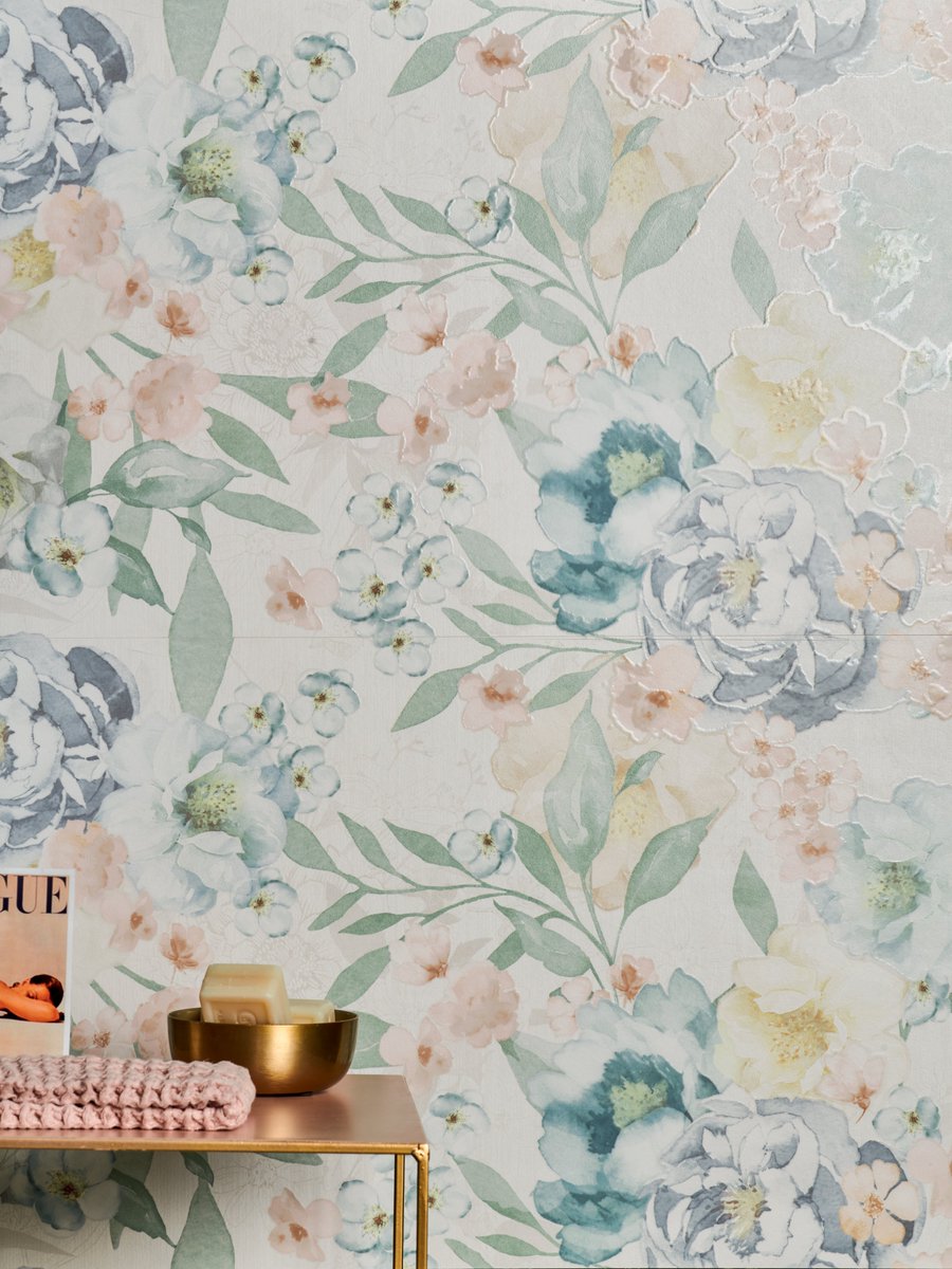 CeramicsOfItaly's tweet photo. From soothing pastels and earthy tones to expressive florals and natural material looks, @aspiremagazine highlights the many facets of nature that inspired our #ItalianTile manufacturers at @CersaieOfficial this fall. Read the article at https://t.co/SkPvl13QFD! #InTheNews https://t.co/yR8z0eyPQo