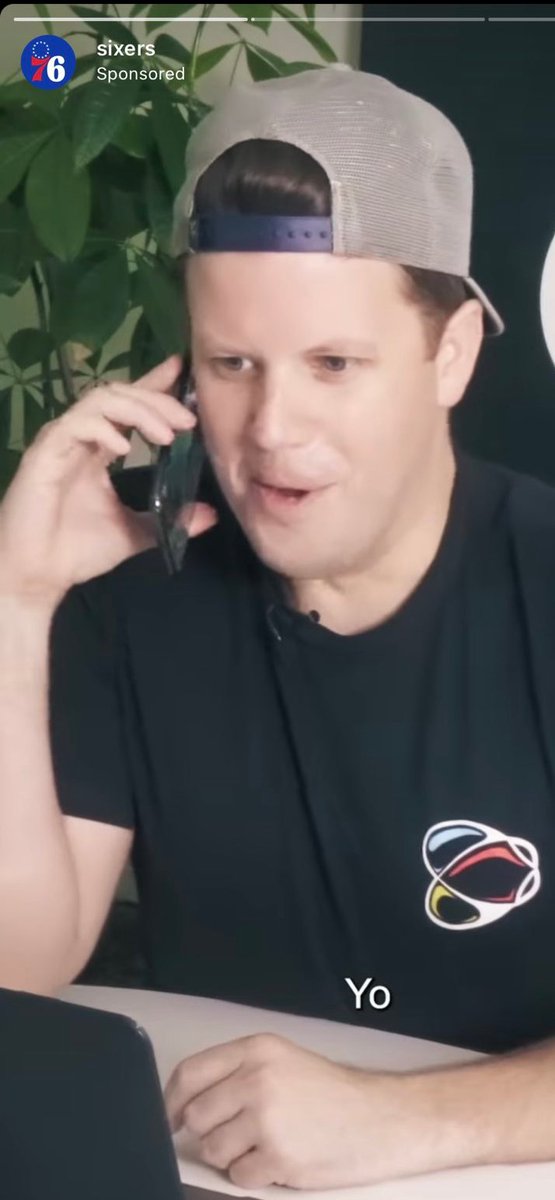 drewmsmith's tweet photo. I'm in Sixers social ads now, basically a movie star so please show some respect. https://t.co/BAktc7wWBV