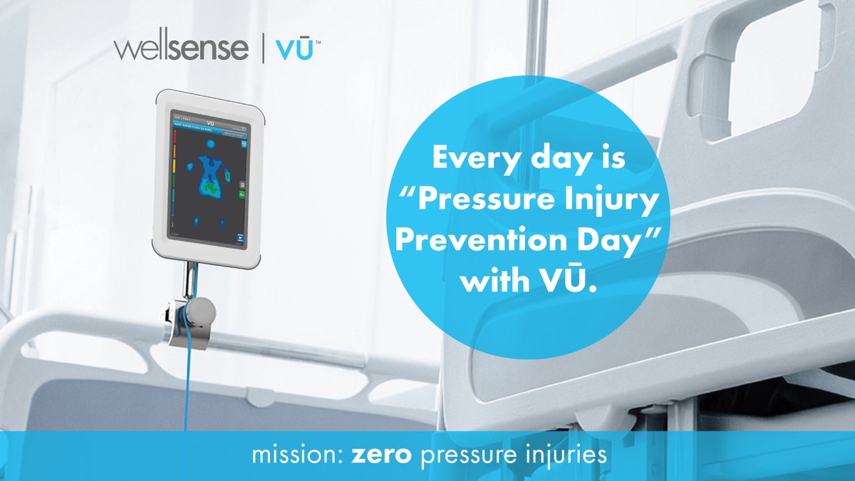 WellsenseInc's tweet photo. Everyday is PI prevention day with VŪ. Join us on this World Wide Pressure Injury Prevention Day to #STOPPressureInjuries #VU #MissionZeroPressureInjuries Visit https://t.co/UUmVD4xFa0 to learn more https://t.co/jRCnKV5tJF