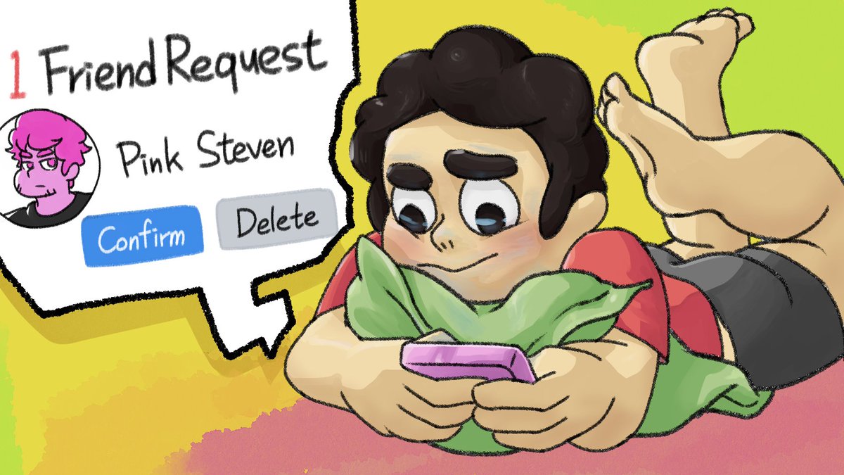 GreeeenTW's tweet photo. It's so exciting that someone who you like sent you a friend request.  #StevenUniverse  #Stevencest https://t.co/1MHJKT5Jwo