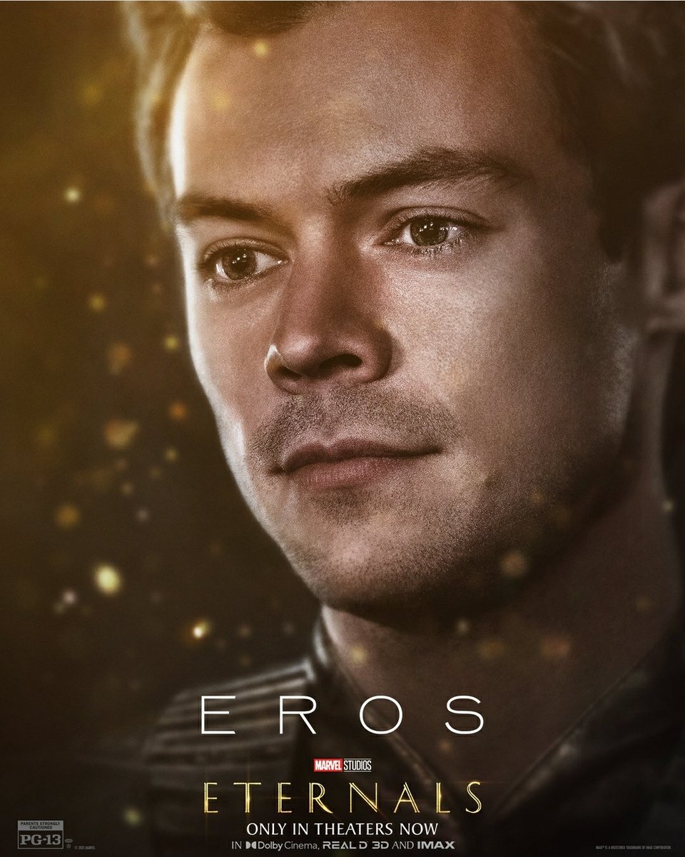 maytavares21's tweet photo. Real e oficial! Após sua aparição na cena pós-créditos do filme Eternals, disponível atualmente nos cinemas, Harry Styles estampa o novo pôster da Marvel como Eros, irmão de Thanos!
@Marvel @Harry_Styles https://t.co/vLqPOPoVBE