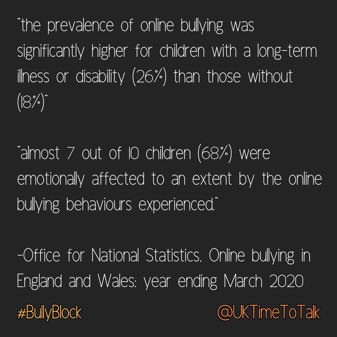 UKTimetoTalk's tweet image. Some people think only children can be bullied. This can sadly continue through adulthood. 

#onekindword #bullyblock #bebetterdobetter #antibullying #antibullyingweek #awareness #cyberbullying #support