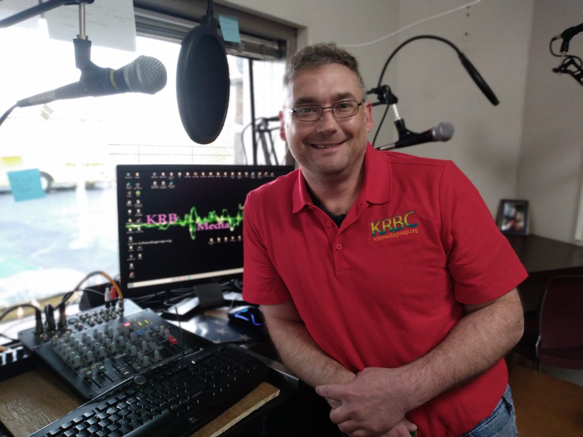KrbcRadio's tweet photo. Congratulations to Clint! Our R.E.D Shirt winner from KRBC Contest! Now I am pretty sure when anyone has one of our  R.E.D Shirts on it improves the sex appeal. Tune into KRBC at https://t.co/bIeika0C2p Riding The Wave of Classic Rock. https://t.co/kuxk9NfLmH