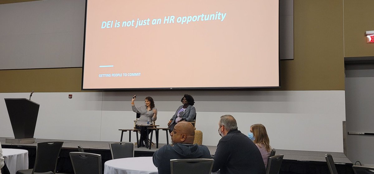 "Who you are isn't just your values, its reflected in your policies, processes and ways of working" great insight from <a href="/Sharon_Okeno/">Sharon Nyangweso (She/Her)</a> <a href="/TheQuakeLab/">QuakeLab</a> 

Great panel with <a href="/SageFranch/">Sage Franch</a> from <a href="/CrescendoWork/">Crescendo</a> 

<a href="/SAASNORTH/">SAAS NORTH</a> #saasNorth #DEI #diversity #diversityintech <a href="/wywmfierce/">WithYouWithMe</a>