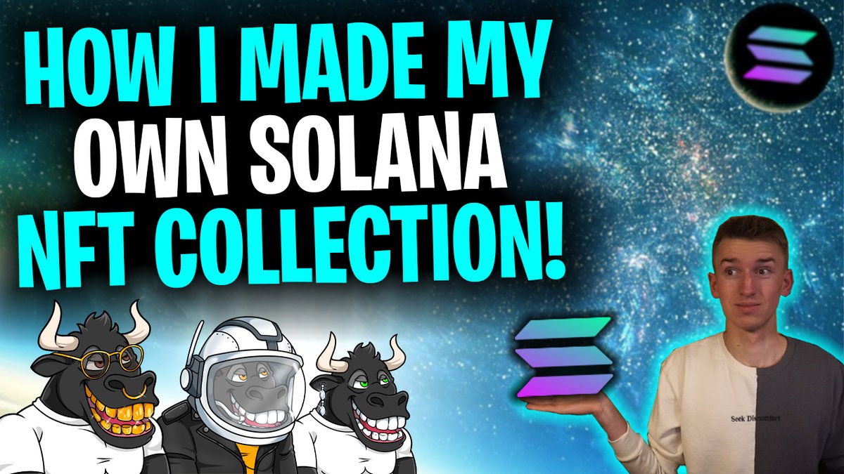 ItsRagnarYT's tweet photo. New video on how to make your own Solana NFT collection and why I made @Blissfulbulls 🐂😤
https://t.co/1DuXp8XLvv
#solana #sol #SolanaNFT #nft https://t.co/bwiizvGOPZ