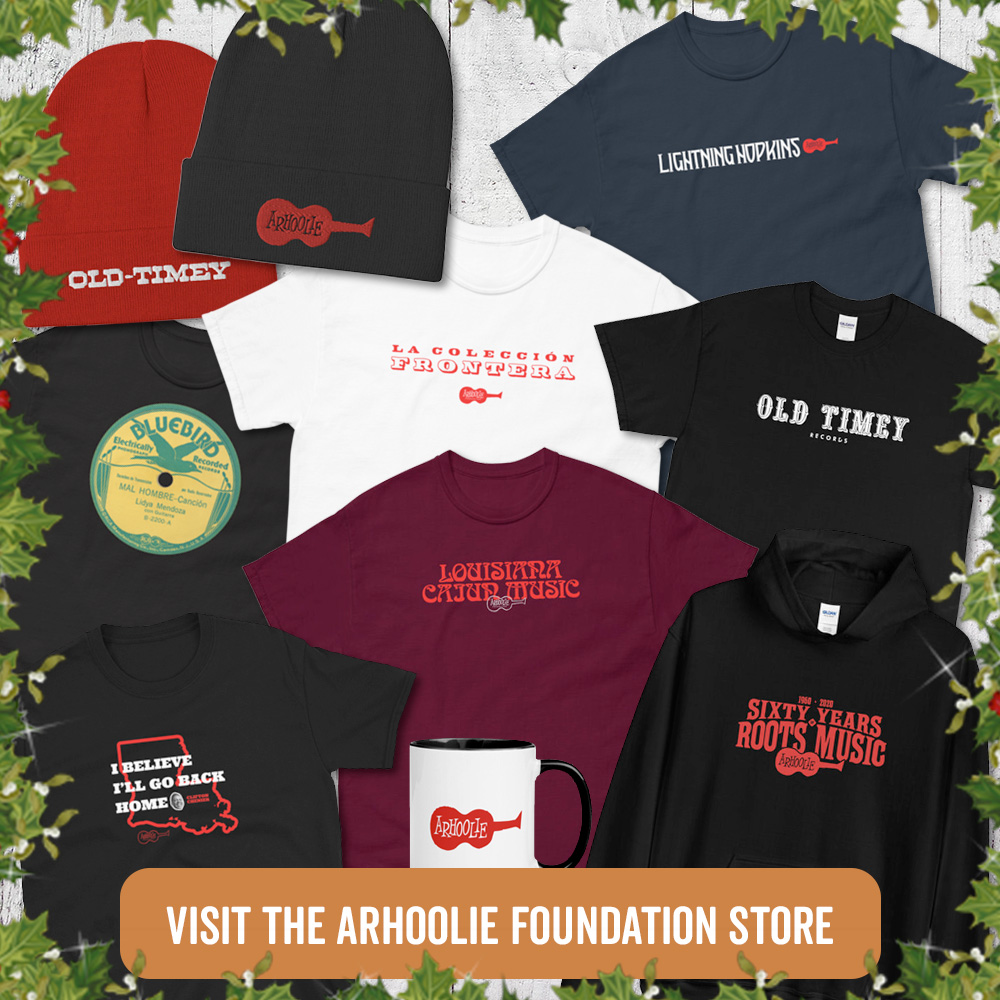 ArhoolieFdn's tweet photo. Celebrate roots music with the latest from the Arhoolie Store! Get your favorite gear while supplies last. Shirts, hats, & bags make great gifts for those who like to celebrate roots music! https://t.co/Y4lxSE0hIm #ArhoolieRecords #Blues #RecordCollecting #FronteraCollection https://t.co/0wLGb7hq2g