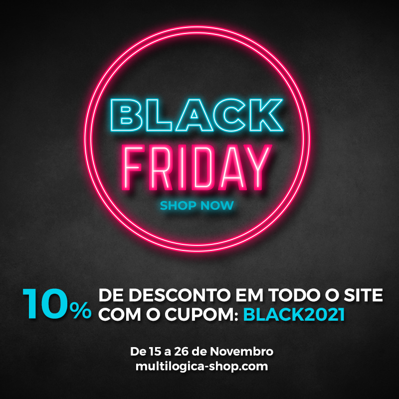 multilogicashop's tweet image. A #blackfriday já começou na @multilogicashop 
De 15 a 26 de novembro todos os produtos do site com 10% de desconto. Use o cupom: BLACK2021