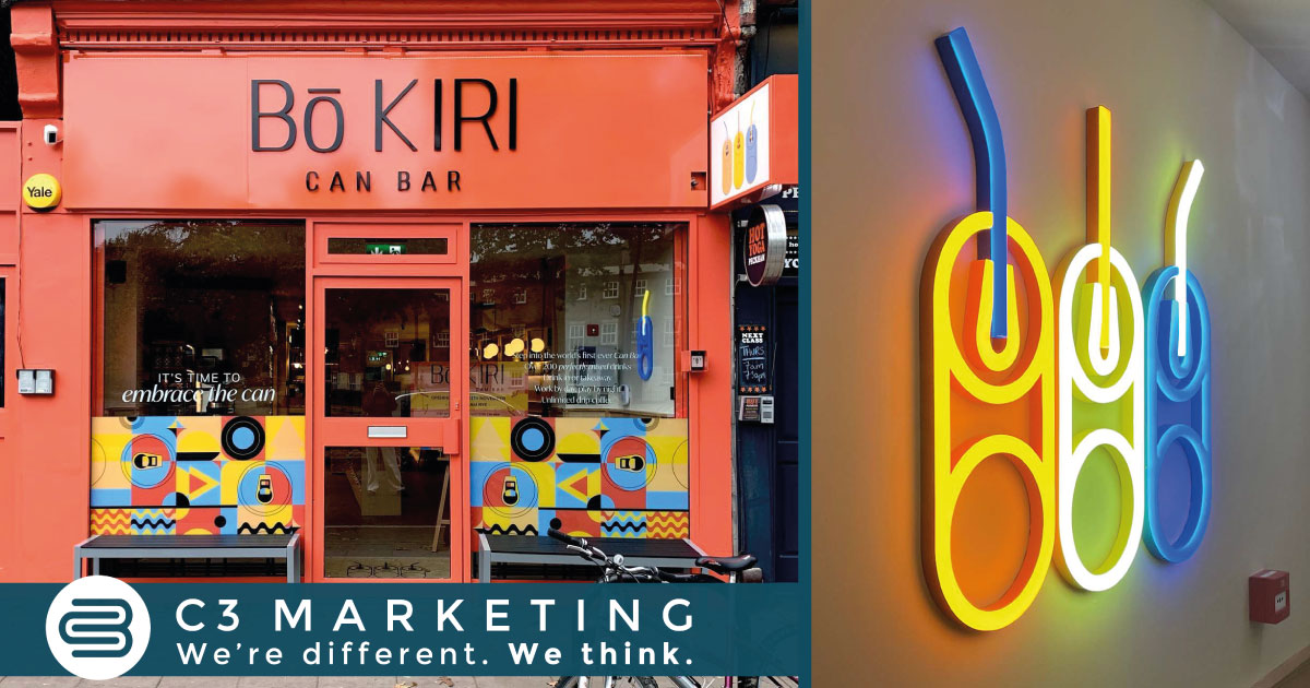 C3Signs's tweet image. From window graphics to LED neon, light-boxes to sign trays and everything in between, we worked with our client to help transform a run down property in Peckham, South London, to a revolutionary new “can bar”.

c3.marketing/news/rock-the-…