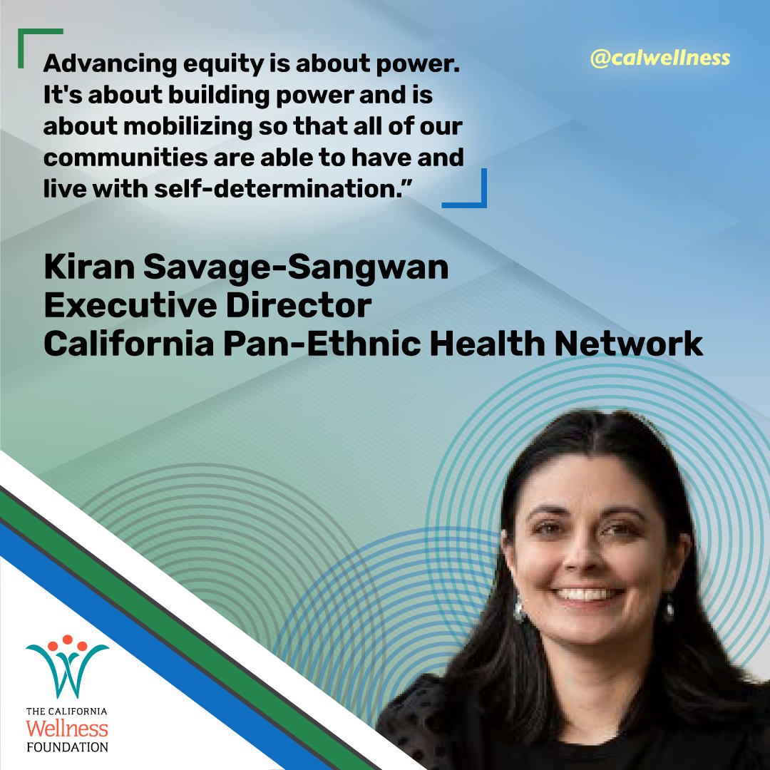 calwellness's tweet photo. “Advancing equity is about power.” Hear more from Kiran Savage-Sangwan, Executive Director of @CPEHN in our Equity in Access portfolio video! https://t.co/k6S4GxAIiX #AdvancingWellness @YouTube https://t.co/r6ikcj4DqN