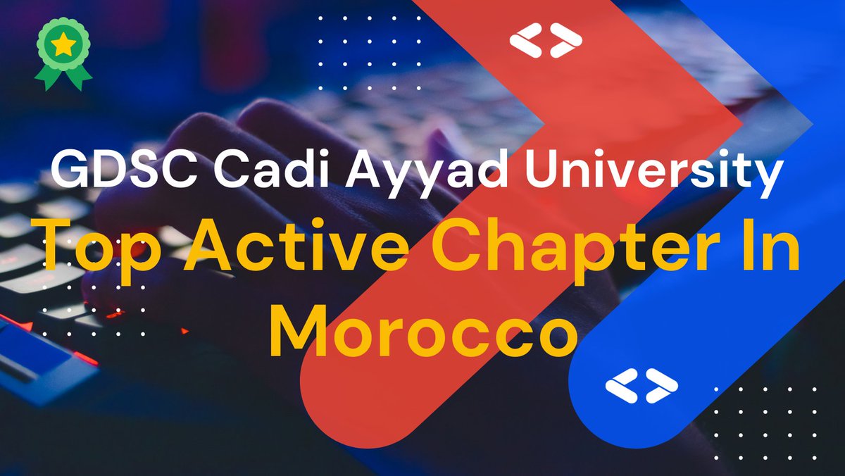 GDSCUCA's tweet photo. We are thrilled to announce you that our chapter GDSC   Cadi Ayyad University️ was the Top Active 🥇️ GDSC Chapter In Morocco 🇲🇦️for the first three months 🎉

Congratulations to all our Core Team Members ❤️🔥

#googledeveloperstudentclubs️
#gdscuca
#gdscmena https://t.co/WUQU1VkAuW
