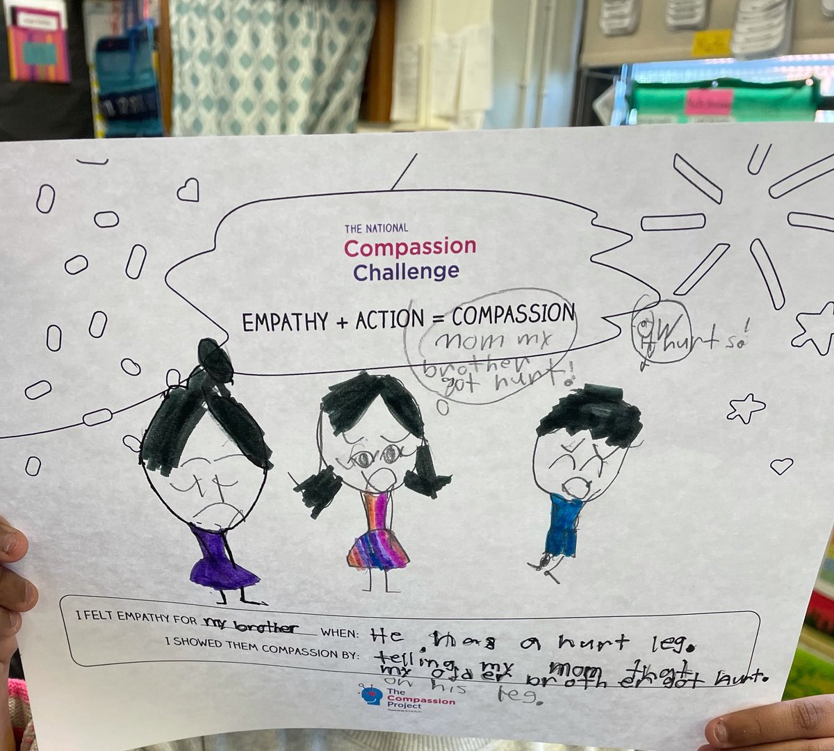 Pandoraedu's tweet photo. Our little students illustrating compassion with the Everfi and Donorschoose compassion project. #compassionchallenge @EVERFIK12 https://t.co/GrOVfGhkSy