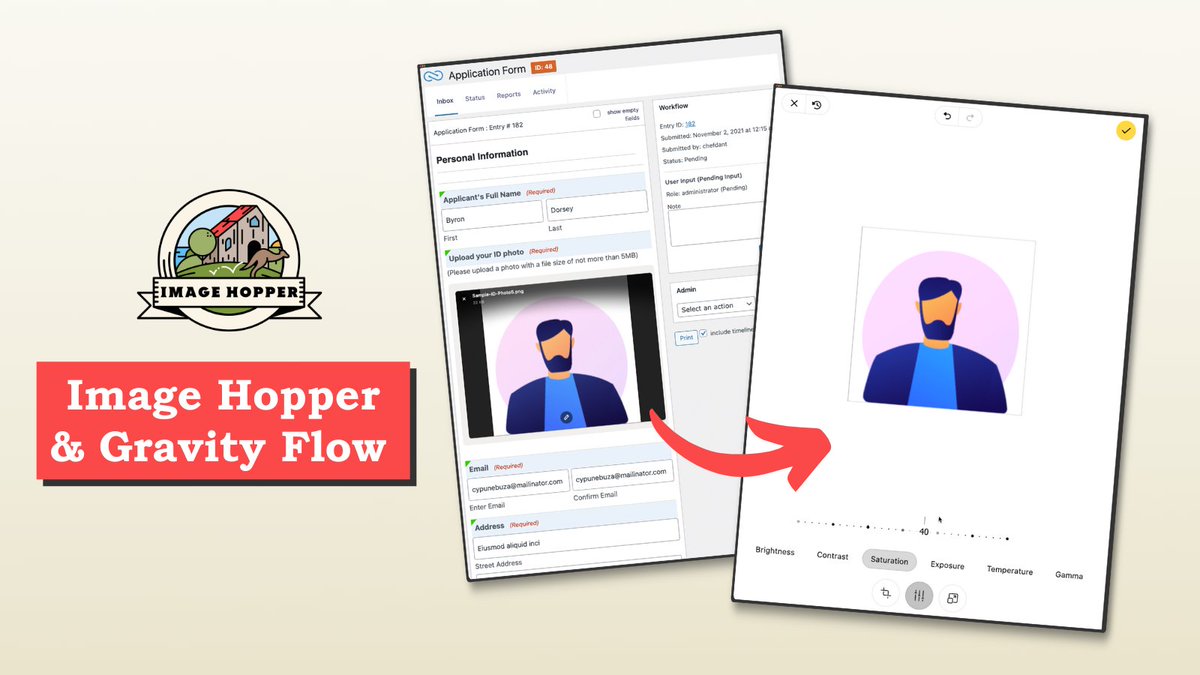 imagehoppergf's tweet photo. Using @GravityFlow to power your business processes? You can now compliment this with Image Hopper's advanced image editing tools. Visit https://t.co/ditRTYdgA7 and try the demo.
#WordPress #GravityForms #GravityFlow https://t.co/yT5QxWt6c6