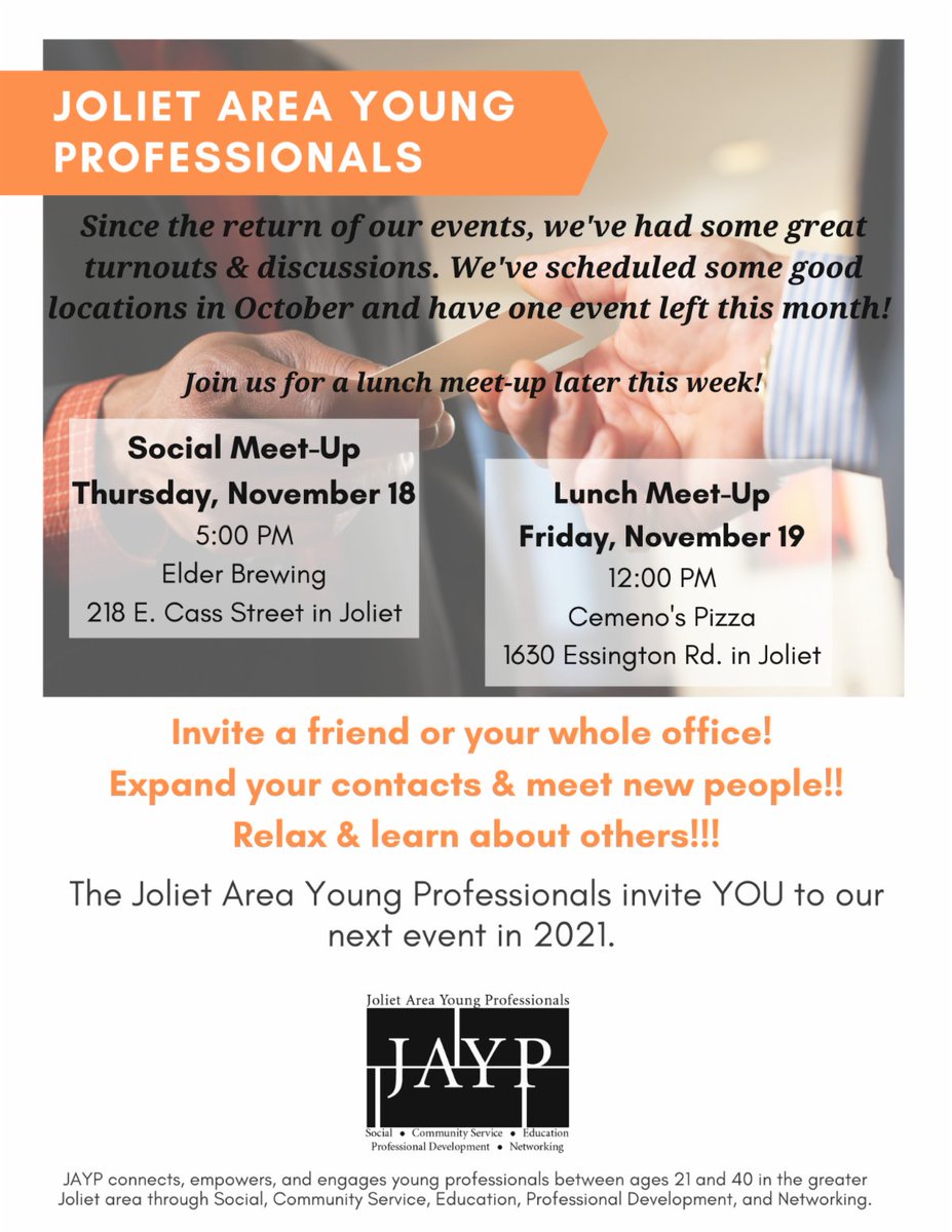 See you tonight at Elder Brewing for a Young Professionals social meet-up
conta.cc/30yD4Rq