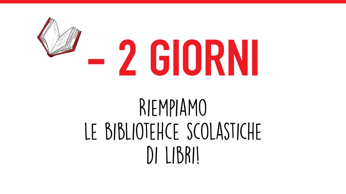 ioleggoperche's tweet photo. ⌛Mancano due giorni!  
 
🚀E il 20 novembre ha inizio la settimana delle donazioni di #ioleggoperché🎁

Tutti insieme possiamo sostenere le biblioteche scolastiche❗ https://t.co/it25JqJp0R