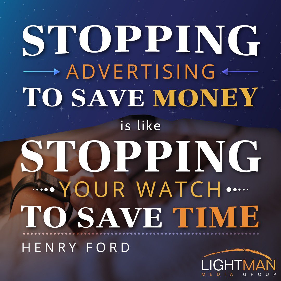 MediaLightman's tweet photo. 💡Don’t stop your marketing when the going gets good, press into it even more! That way your season of things going good never dies out. #digitaltip https://t.co/ncfI9lcESL