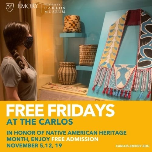 carlosmuseum's tweet photo. Tomorrow, November 19, for the LAST Free Friday of 2021 and your last chance to see Each/Other: Marie Watt and Cannupa Hanska Luger and the Native North American galleries in celebration of #NativeAmericanHeritageMonth!
#CarlosMuseum #FreeFriday #FreeMuseum #FreeAtlanta https://t.co/SjRaHFsJqg