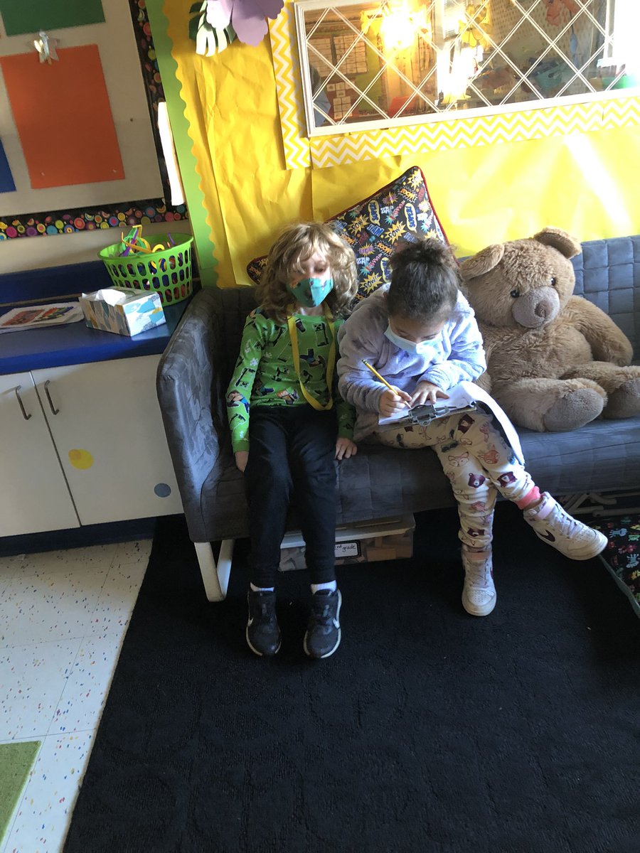 bewing1st's tweet photo. Peer editing in our PJs. https://t.co/1E4worNNzr