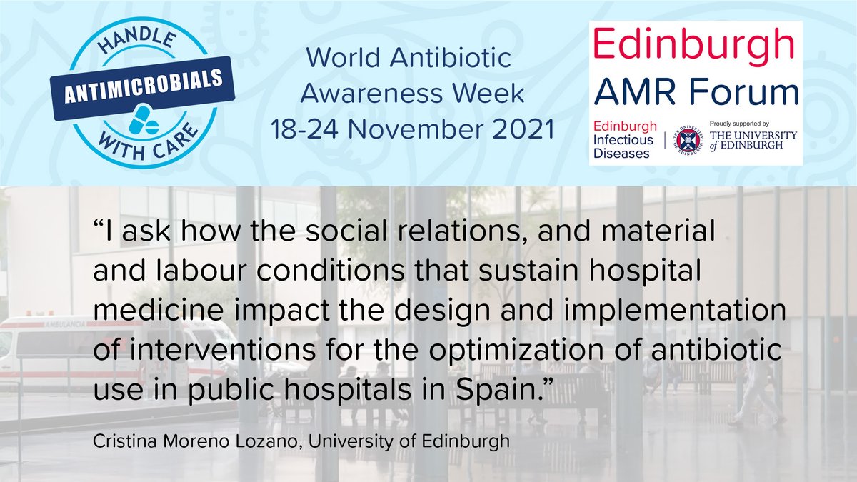 Edinburgh Infectious Diseases (@edin_eid) on Twitter photo For #EAAD #WAAW we asked PhD student Cristina Moreno Lozano <a href="/EdinburghUni/">The University of Edinburgh</a> how her research is tackling #AMR
<a href="/crinamoreno/">Cristina Moreno</a> <a href="/EdiAMR/">Edinburgh AMR Forum</a>
#EdiAMR2021 #antimicrobialresistance #saveantibiotics For #EAAD #WAAW we asked PhD student Cristina Moreno Lozano <a href="/EdinburghUni/">The University of Edinburgh</a> how her research is tackling #AMR
<a href="/crinamoreno/">Cristina Moreno</a> <a href="/EdiAMR/">Edinburgh AMR Forum</a>
#EdiAMR2021 #antimicrobialresistance #saveantibiotics