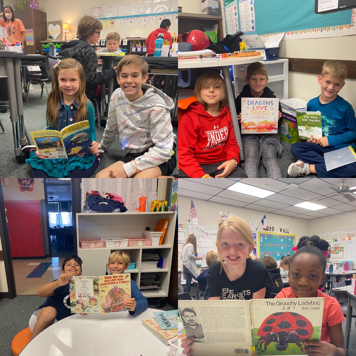 5th grade students reading with 1st grade friends-Literacy at work! #AledoReads #GrowingGreatness #CoderCatsCanDo <a href="/AledoISD/">Aledo ISD</a> <a href="/AledoLibraries/">Aledo ISD Library Services</a>