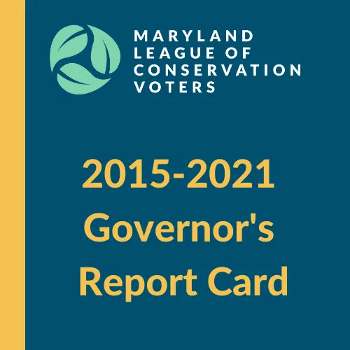 MDLCV's tweet photo. ππ It's here! Our annual 2021 Legislative Environmental Scorecard AND our final Report Card on Governor Hogan's 7-year tenure as Maryland's leader is out!
Check out both reports on https://t.co/bzzA85xbkw and join us Monday night for a member-exclusive webinar. #MDLCVScore https://t.co/Pg67fFu8Bk