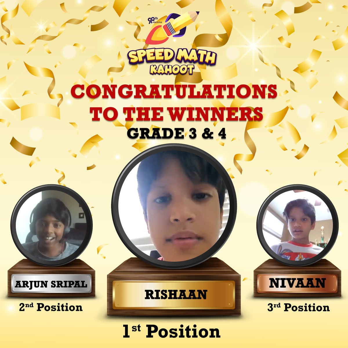 98thpercentile2's tweet photo. #98thPercentile hosted #SpeedMath Kahoot competition on 13th and 14th November. We welcomed all young #math enthusiasts from Grade 1-6 to witness that Math can be both, FAST & FUN... . #Congratulations to all the #winners!!
Sign up for our newsletter: https://t.co/rW8KxAh8mn https://t.co/xPCnldT5KM