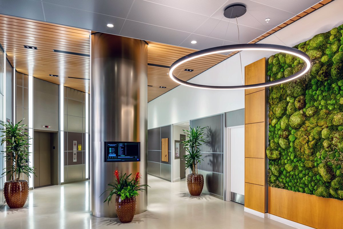 usa_millwork's tweet photo. This recent #USAMDenver project with @MortensonDenver incorporates beautifully sleek metal wall panels with a living feature wall for contrast and warmth.
#USAM #MoreThanMillwork #livingwall #biophilicdesign https://t.co/QKtZEbpiZi