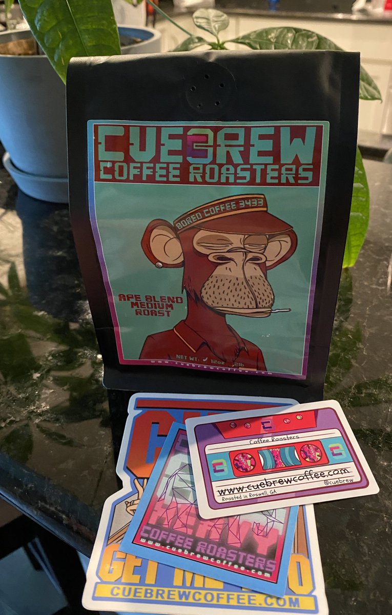 bringTbreakfast's tweet photo. Look what came!🖤 @boredape3433 #BoredCoffee #Cuebrew #BAYC @BoredApeYC https://t.co/aG0TY3KjmD