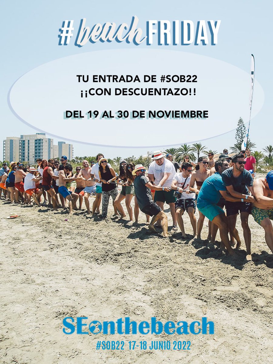 seonthebeach's tweet photo. 💥#SOB22 va a ser el más grande de la historia💥
¿Preparado para el #beachfriday ?
➡️Del 19 al 30 de noviembre, consigue tu entrada a un precio increíble‼️
👉🏽https://t.co/xXoaMY31xe https://t.co/L6DbUbsjkq