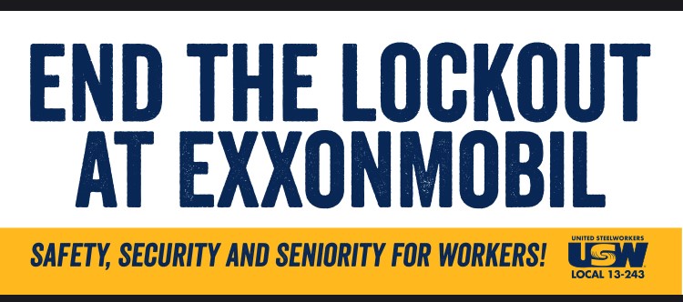 steelworkers's tweet photo. . @USWLu13-243 are fighting not just for us, but all of us – for our communities, our safety & our security - https://t.co/mLMcyvwcu7 #ULPLockOut #FairContract https://t.co/ICNCxak9Tz