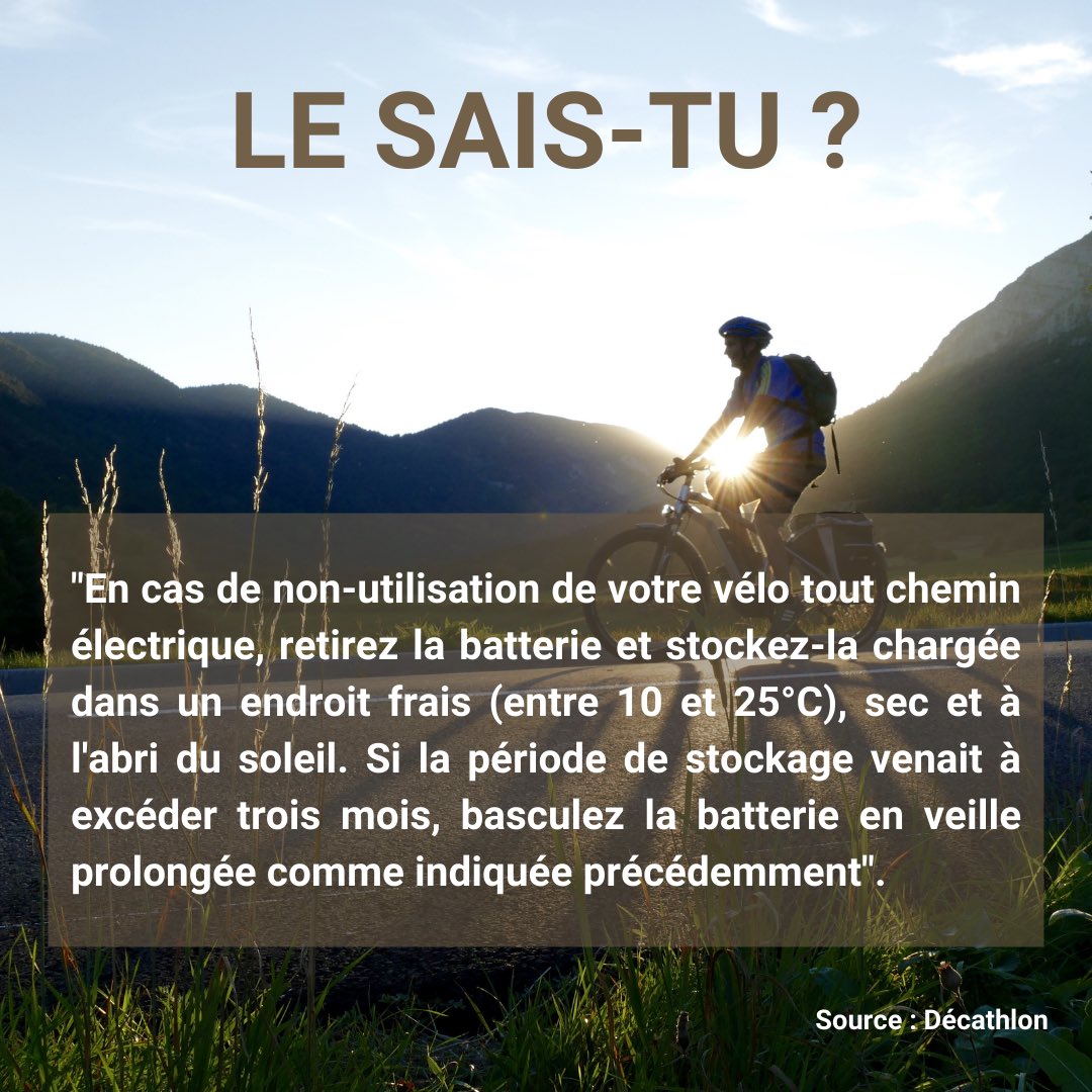 Prendre soin de la #batterie d’un #VAE ou #VCAE