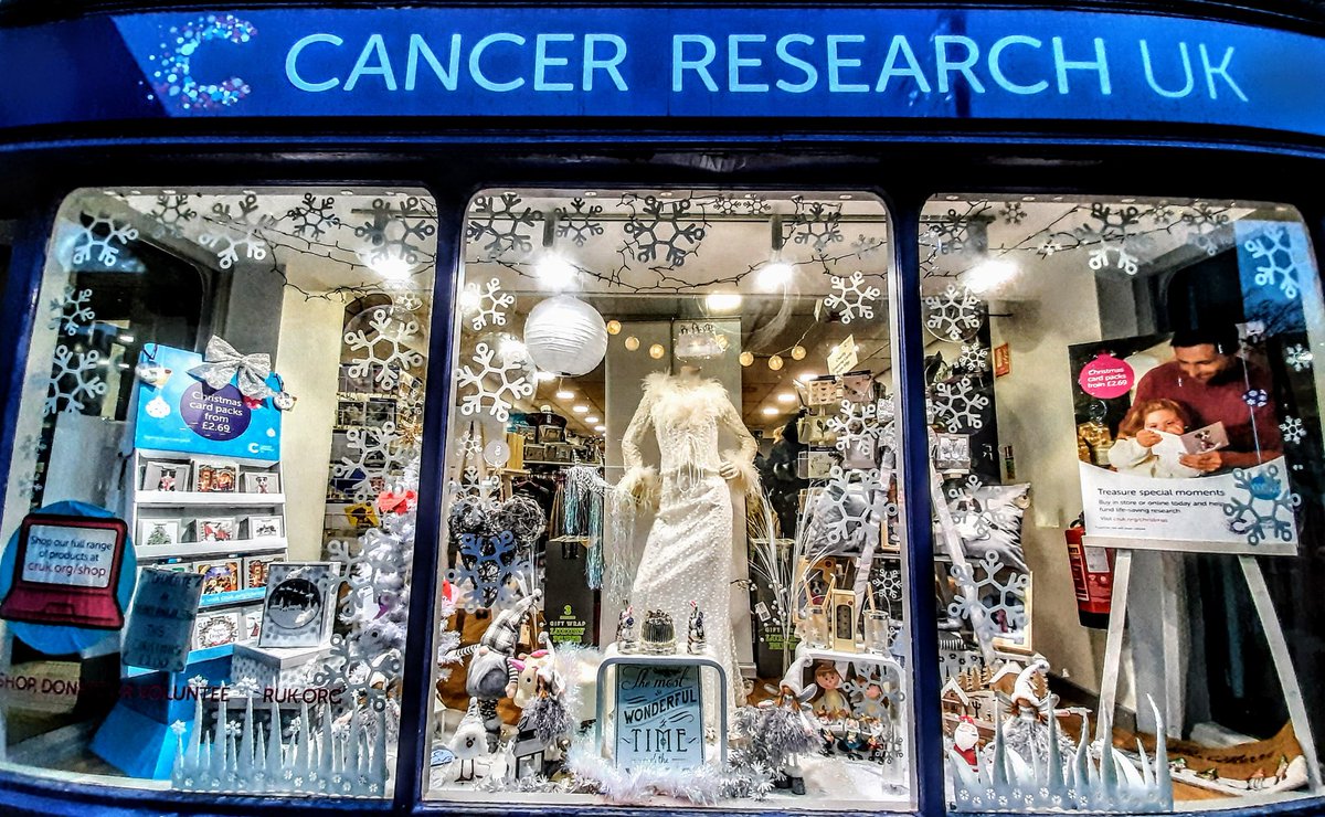 Wish our shop good luck for the harrogate window competition, thank you sian and pip massive efforts all round let's keep everything crossed till the 25th judging day #harrogate #harrogatechristmaswindow #cruk #Christmaswindow #preloved #thrift #santa #snow queen